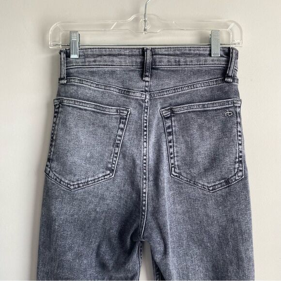 RAG & BONE Gray Casey High Rise Ankle Flared Jeans - Picture 4 of 8